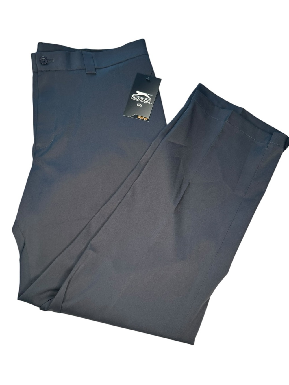 Slazenger Golf Pants Mens 36x30 Ebony Hydro-Dri Tech Flat Front NWT